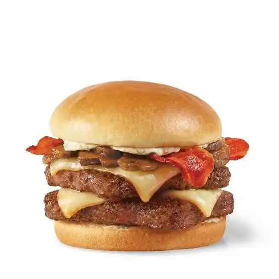 Wendy's Mushroom Bacon Cheeseburger, Double