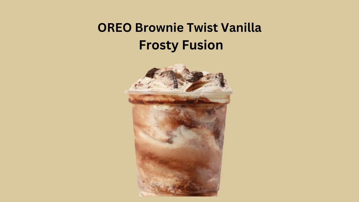 OREO Brownie Twist Vanilla Frosty Fusion Nutrition and Calories 7 Wendy's OREO Brownie Twist Vanilla Frosty Fusion nutrition and calories